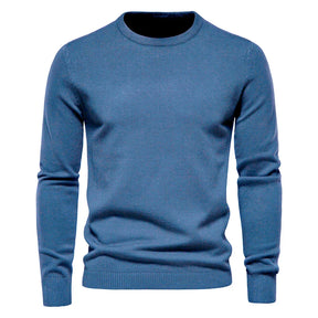 Slim Fit Winter Plain Crew Neck Jumper