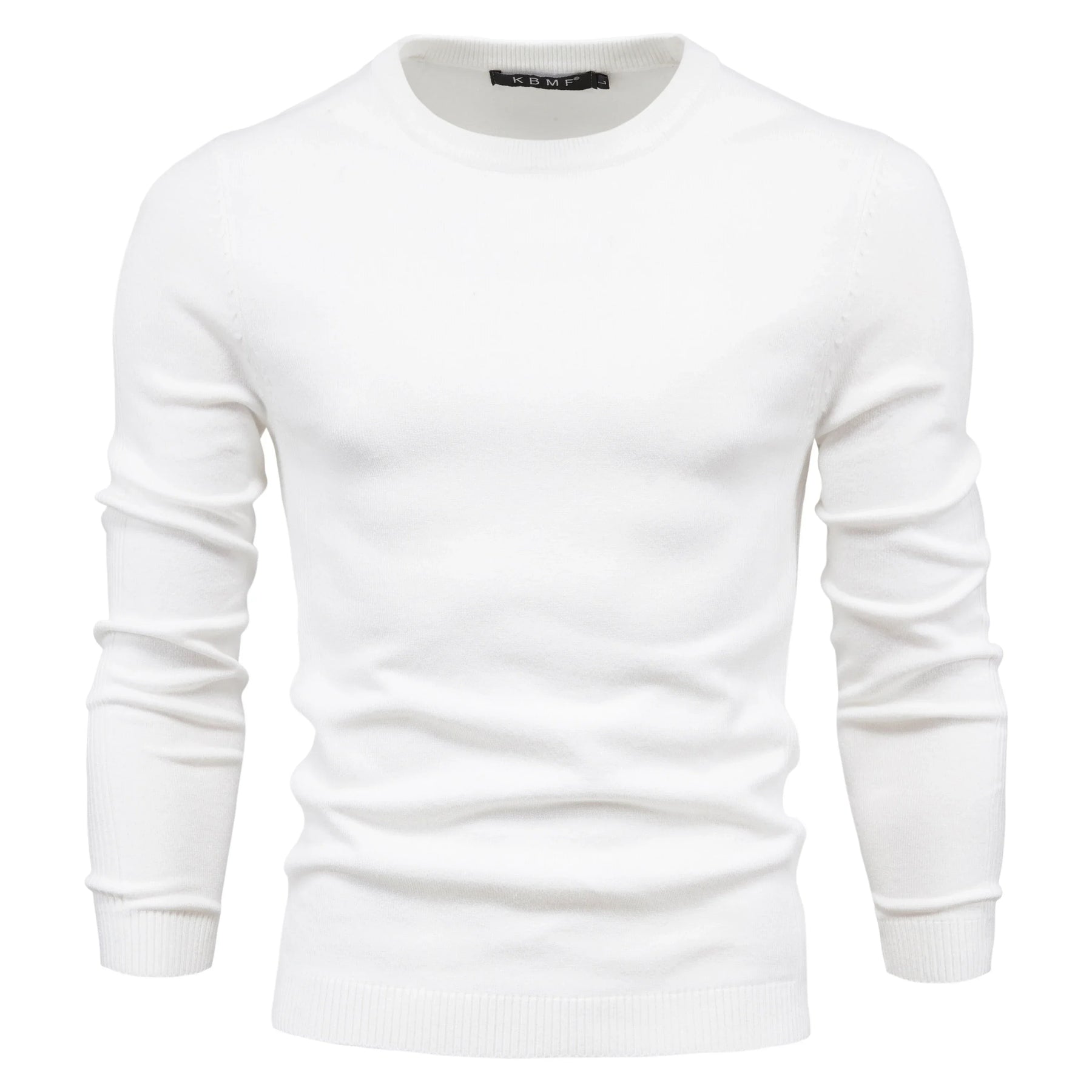 Slim Fit Winter Plain Crew Neck Jumper