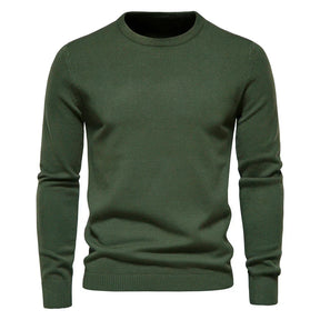 Slim Fit Winter Plain Crew Neck Jumper